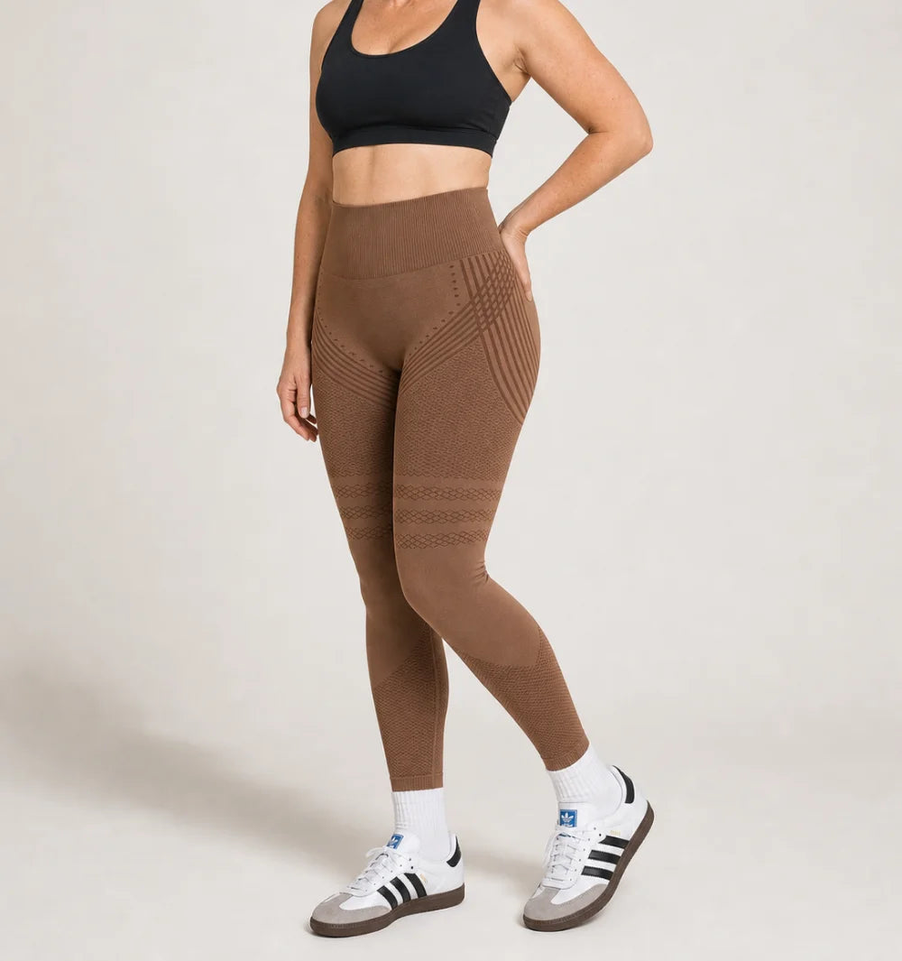 3D Leggings | Chocolate Brown