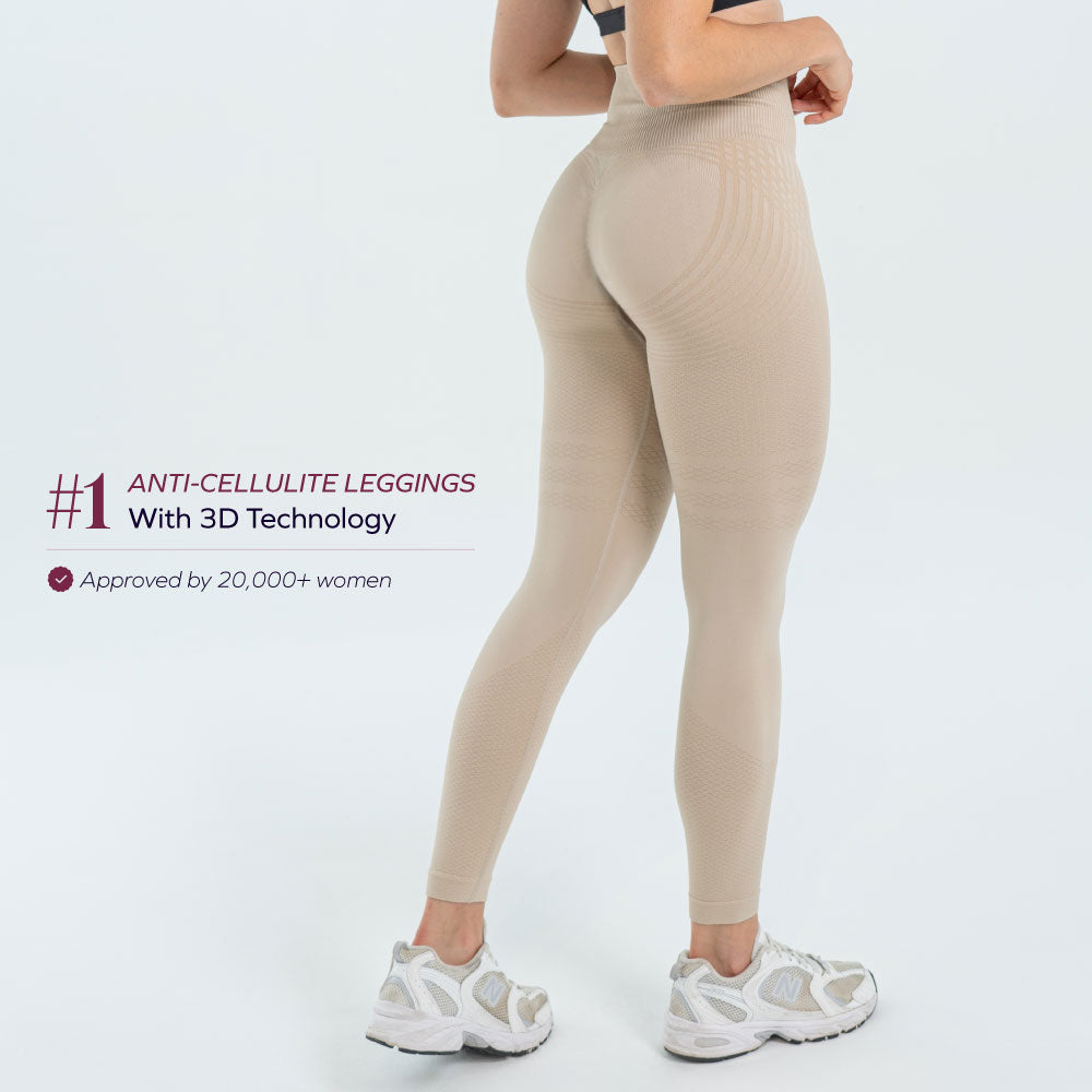 3D Leggings | Beige