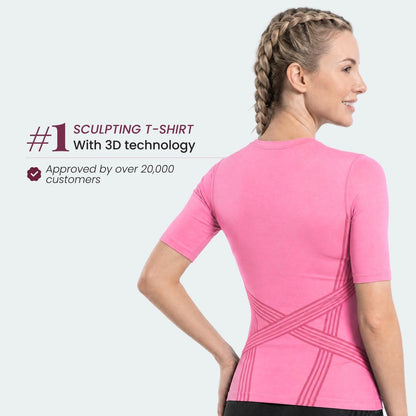 3D Sculpting T-Shirt | Pink